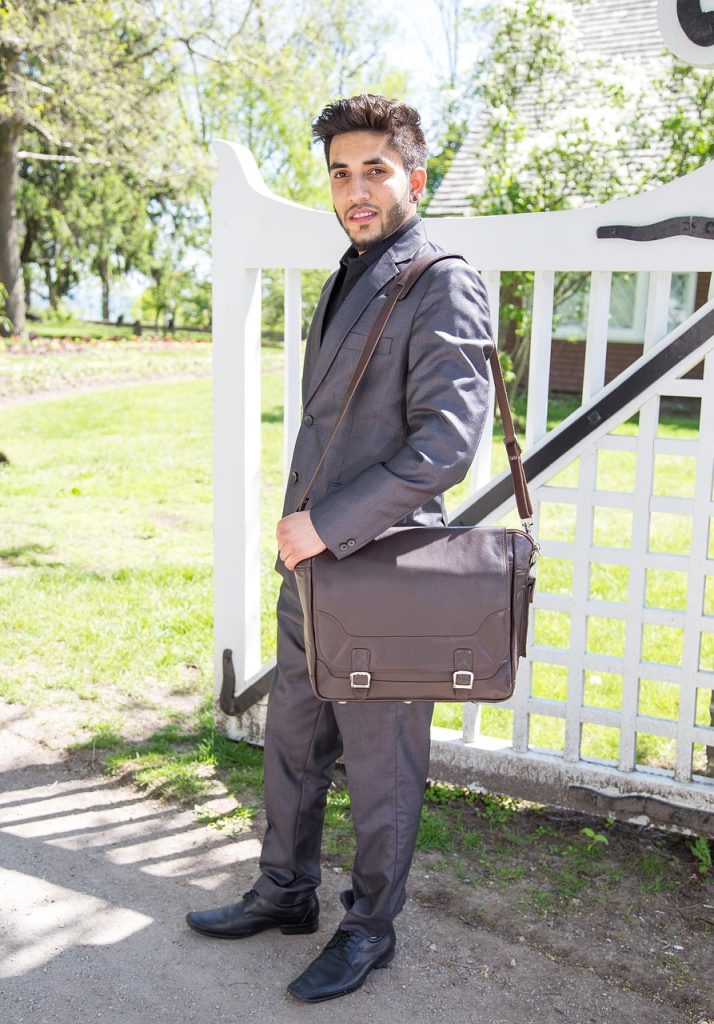 man, bag, executive, briefcase, outdoors, brown, male, standing, park, office, style, fashion, accessories, person, executive, briefcase, briefcase, briefcase, briefcase, briefcase